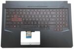 ASUS TUF Gaming FX504 FX504G FX504GD FX504GE FX504GM FX80 FX80G series 90NR00J1-R31HU háttérvilágítással (backlit) burkolattal (topcase) magyar (HU) piros fekete laptop/notebook billentyűzet gyári