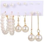  JO-27166 Fülbevalószett - Arany/Fehér