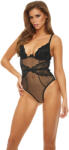Bombshell Boudoir Peek a Boo Teddy Black S