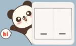 A. B. C Vidám Fal Falmatrica - villanykapcsolóra Panda - Falmatrica gyerekszobába