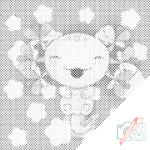  PontPöttyöző - Axolotl Méret: 30x30cm, Keretezés: Kartonlemezen, Szín: Fekete