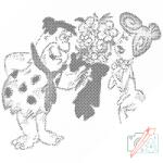  PontPöttyöző - Flintstones Méret: 50x50cm, Keretezés: Kartonlemezen, Szín: Zöld