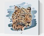  Festés számok szerint - Leopardfej Méret: 50x50cm, Keretezés: Kartonlemezen