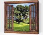  Festés számok szerint - Kilátás ablakból Méret: 50x50cm, Keretezés: Kartonlemezen