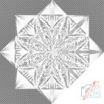  PontPöttyöző - Mandala csillag Méret: 50x50cm, Keretezés: Kartonlemezen, Szín: Fekete