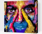  Festés számok szerint - Őszinte tekintet Méret: 50x50cm, Keretezés: Kartonlemezen