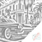  PontPöttyöző - Cadillac Méret: 50x50cm, Keretezés: Kartonlemezen, Szín: Kék