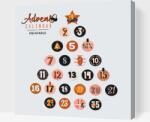  Festés számok szerint - Adventi kalendárium 2 Méret: 50x50cm, Keretezés: Kartonlemezen