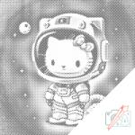  PontPöttyöző - Hello Kitty Méret: 50x50cm, Keretezés: Kartonlemezen, Szín: Zöld