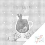  PontPöttyöző - Forralt bor Méret: 50x50cm, Keretezés: Kartonlemezen, Szín: Kék