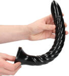 Ouch! Swirled Anal Snake Black 30cm Dildo