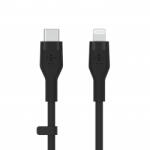 Belkin BOOST CHARGE Flex Silicone cable USB-C to Lightning - 3M - Black (CAA009bt3MBK)