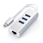 Satechi Aluminium Type-C Hub (3x USB 3.0, Ethernet) - Silver (ST-TC2N1USB31AS)