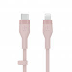Belkin BOOST CHARGE Flex Silicone cable USB-C to Lightning - 3M - Pink (CAA009bt3MPK)