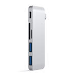 Satechi Aluminium Type-C Passthrough USB Hub (3x USB 3.0, MicroSD) - Silver (ST-TCUPS)