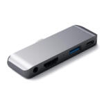 Satechi Aluminium Type-C Mobile Pro Hub (HDMI 4k, 1x Jack 3mm, 1x USB-A, 1x USB-C) - Space Grey (ST-TCMPHM)