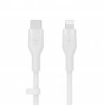 Belkin BOOST CHARGE Flex Silicone cable USB-C to Lightning - 3M - White (CAA009bt3MWH)
