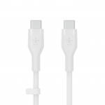 Belkin BOOST CHARGE Flex Silicone cable USB-C to USB-C 2.0 - 2M - White (CAB009bt2MWH)