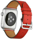 iUni Curea iUni compatibila cu Apple Watch 1/2/3/4/5/6/7, 40mm, Single Tour, Piele, Rosu (511530_40)