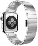 iUni Curea iUni compatibila cu Apple Watch 1/2/3/4/5/6/7, 42mm, Link Bracelet, Otel Inoxidabil, Silver (12237)