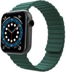 iUni Curea iUni compatibila cu Apple Watch 1/2/3/4/5/6/7, 42mm, Silicon Magnetic, Green (516122)