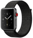 iUni Curea iUni compatibila cu Apple Watch Ultra/SE/8/7/6/5/4/3/2/1, 38mm, Nylon Sport, Woven Strap, Dark Black (508196)