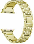 iUni Curea iUni compatibila cu Apple Watch 1/2/3/4/5/6/7, 42mm, Luxury Belt, Gold (516801)
