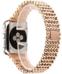 iUni Curea iUni compatibila cu Apple Watch 1/2/3/4/5/6/7, 42mm, Luxury, Otel Inoxidabil, Rose Gold (507625)