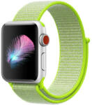 iUni Curea iUni compatibila cu Apple Watch 1/2/3/4/5/6/7, 38mm, Nylon Sport, Woven Strap, Electric Green (507748)