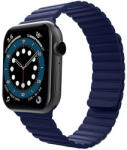 iUni Curea iUni compatibila cu Apple Watch 1/2/3/4/5/6/7, 38mm, Silicon Magnetic, Midnight Blue (516061)