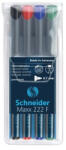 Schneider Maxx 222 F alkoholos marker készlet 0,7 mm 4db (112294)