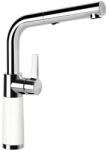 SCHOCK SC-540 Baterie chiuveta bucatarie aspect granit Cristalite monocomanda cu dus extractibil, crom/alb (alpina) (557120ALPI)