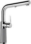 SCHOCK SC-540 Baterie chiuveta bucatarie aspect granit Cristalite monocomanda cu dus extractibil, gri (croma) (557120CROM)