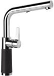 SCHOCK SC-540 Baterie chiuveta bucatarie aspect granit Cristalite monocomanda cu dus extractibil, crom/negru (nero) (557120NERO)