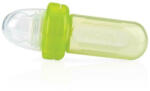 Nuby - Dispozitiv de hranire, Pentru alimente lichide sau semi-solide, Silicon, Fara BPA, 6+ luni, Verde (ID5577y) Set pentru masa bebelusi