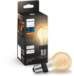Philips Bec LED inteligent vintage (decorativ) Hue Filament Bulb A60, Bluetooth, E27, 7W (40W), 550 lm, lumina calda (2100K) (000008719514342941)