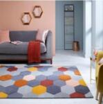 Bedora Homeycomb Bedora szőnyeg, 200x300 cm, 100% gyapjú, sokszínű, kézz