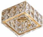 AZzardo 4415 | Ester Azzardo beépíthető lámpa négyzet 100x100mm 1x GU10 arany, kristály (4415)