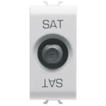 Gewiss Priza TV satelit de trecere TIP F 1M Gewiss Chorus alb GW10373 (GW10373)