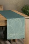 EUROFIRANY Blink12 bársony asztali futó Sötét menta 35x180 cm