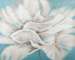 Eurofirany Virágos növényt ábrázoló kézzel festett falikép 413 Krém/kék 100x80 cm
