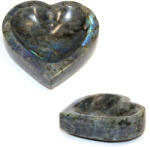  Bol din Labradorit Mineral Natural Inima - 14x14x4 cm - Unicat Castron