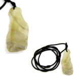  Pandantiv Lybian Desert Glass Cristal Natural Rar cu Snur 49x22x16 mm