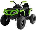 Amr Toys Shop ATV electric cu telecomanda pentru copii verde cu negru, roti cauciuc, 12V7Ah (BMD0906 black)