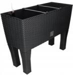 Kotarbau Jardinieră de balcon antracit 60 cm cu picioare (L581)