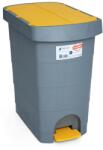  Planet Pelikán Slim pedálos szemetes eco antracit színű, sárga fedéllel 60L (UP232BSARGA) - alphadenthigienia