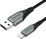Vention LABHF USB-A 2.0 apa - Lightning apa Adat és töltőkábel - Szürke (1m) (LABHF)