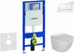 Geberit Duofix - Set pentru montare încastrată, toaletă Gaia și capac softclose, clapetă Sigma30, alb/crom SANI11CA3111 (SANI11CA3111)