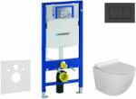 Geberit Duofix - Set pentru montare încastrată, toaletă Gaia și capac softclose, clapetă Sigma30, negru mat/negru SANI11CA5103 (SANI11CA5103)