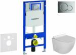 Geberit Duofix - Set pentru montare încastrată, toaletă Gaia și capac softclose, clapetă Sigma01, crom lucios SANI11CA1114 (SANI11CA1114)